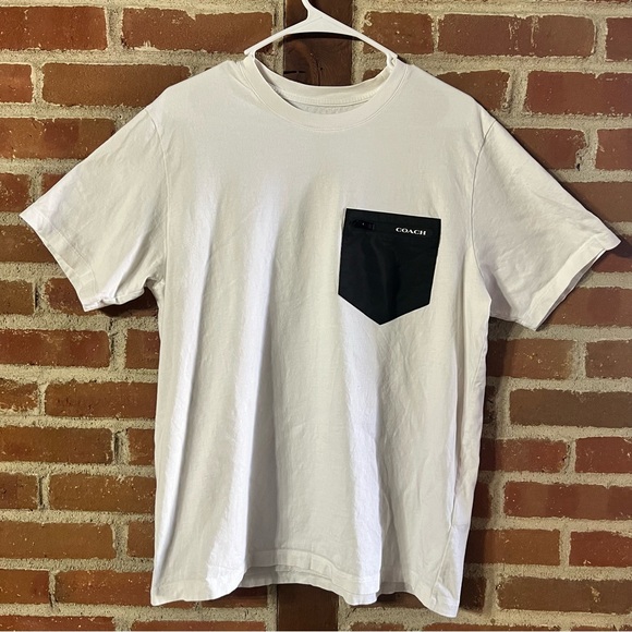 Coach Shirts | Coach Mixed Media T-Shirt Men’s Large - Picture 1 of 9